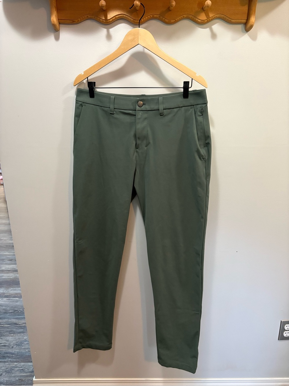 Lululemon ABC Classic-fit 5 Pocket Pants- Muted green
